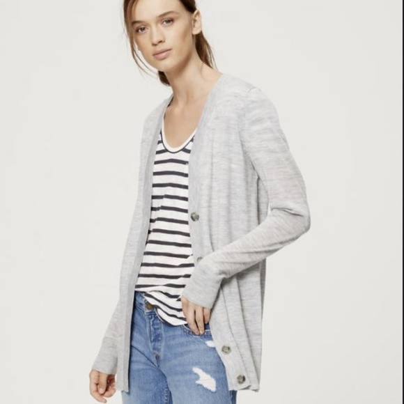 loft grey cardigan